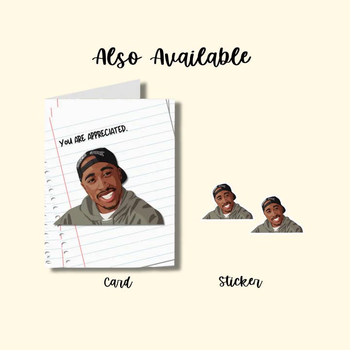 CheerNotes - Wholesale Sticker - Tupac Stickers | Hip-Hop Legend | Rap Icon | 90s Music Gift