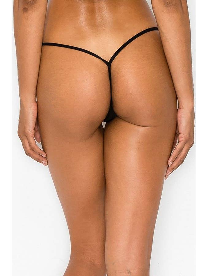 Lingerie Mart - Wholesale Underwear - Women's - Killer Legs Lady's Premium G-String Thong UWPG002-BLK1