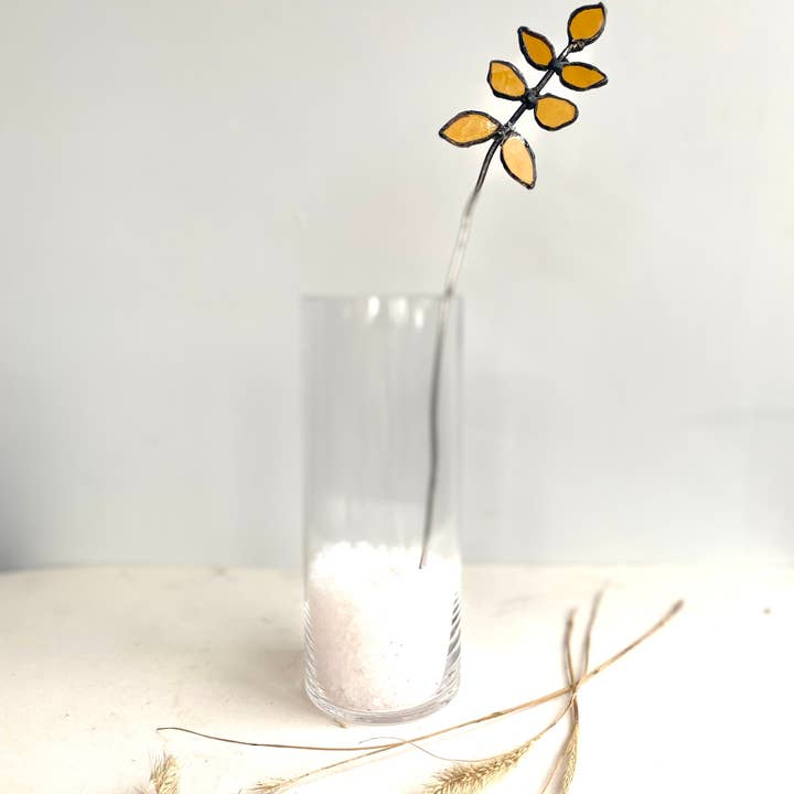 mARTaart - Wholesale Decorative Tabletop Object - Personalised Mothers Day Gift Flowers, White Stained Glass Flowers Bouquet, Modern Stained Glass Gifts, Mothers Day Gift,Flowers Table Décor