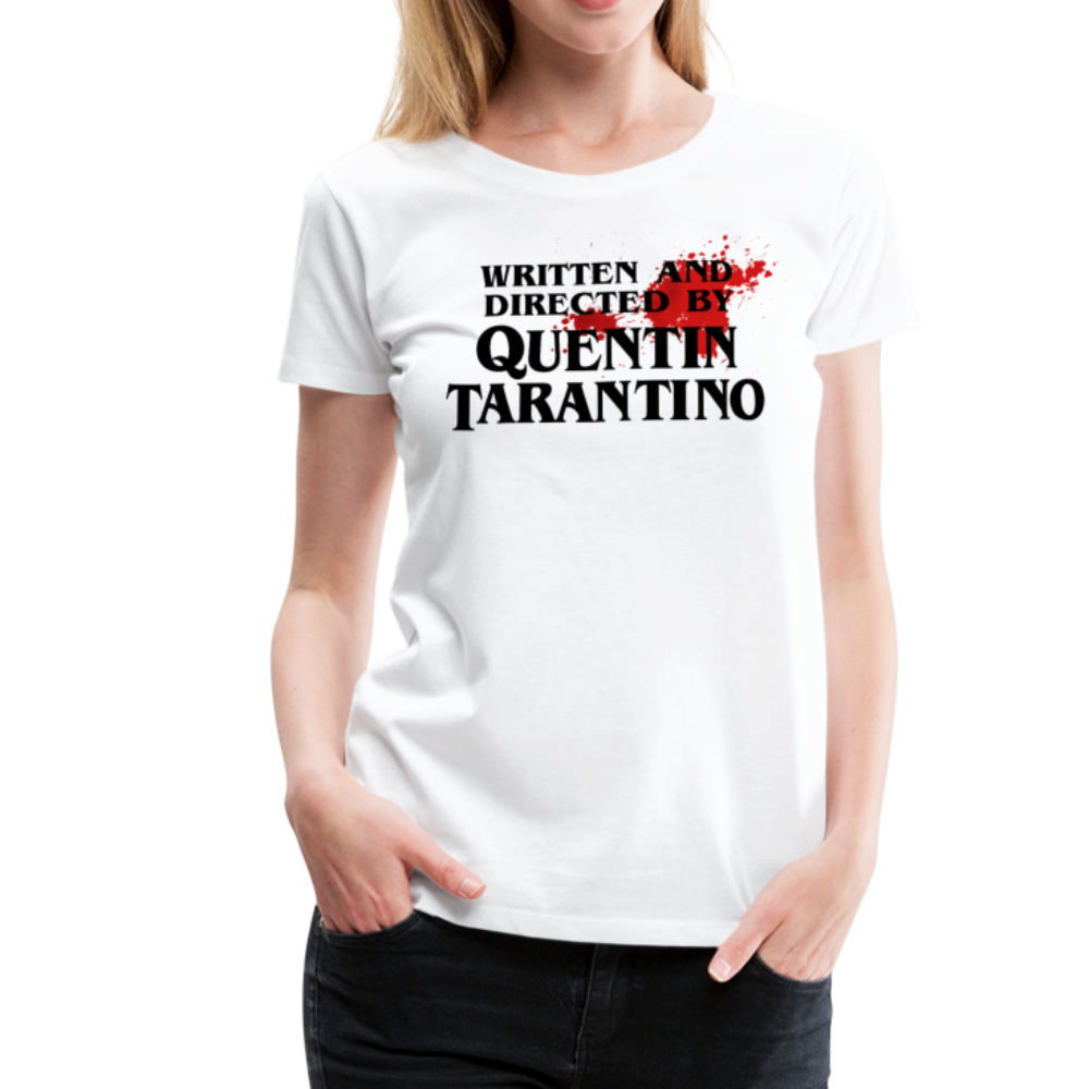Art-O-Rama Shop - Wholesale Screen Printed T-Shirt - Women's - Written and Directed by Quentin Tarantino (Bloodstained) T-Shirt2
