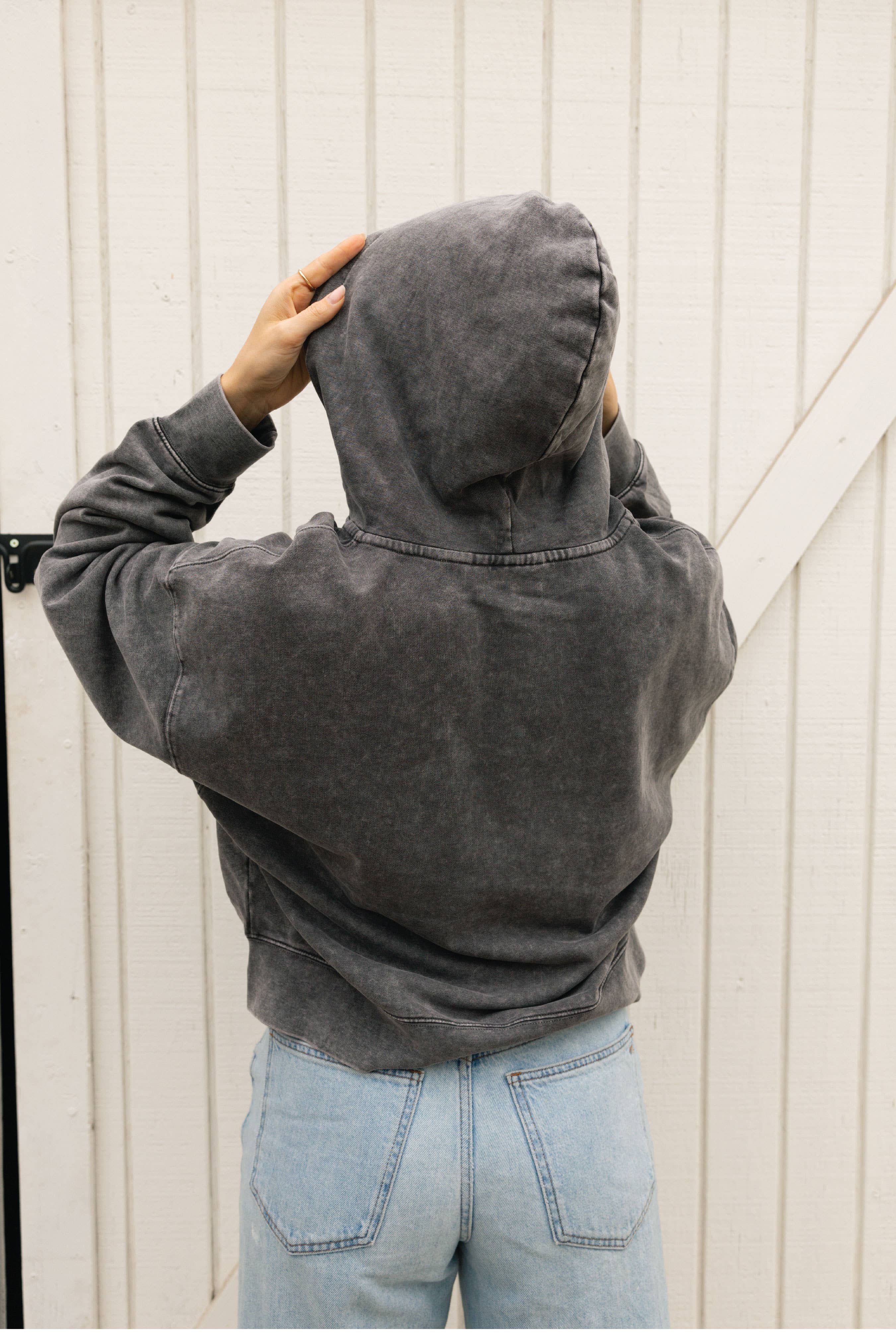 OAT COLLECTIVE - Wholesale Jacket - Women's - CUSTOM CROPPED Mineral Zipper Hooded Pullover5