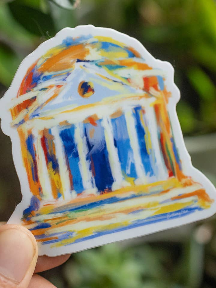 UVA Rotunda 3x3" Vinyl Sticker voor wholesale door Brittany Fan