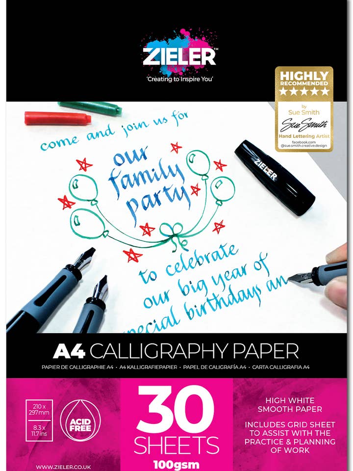 Zieler® A4 Calligraphy Pad, 100gsm, 30 Sheets for wholesale by Chartpak, Inc.