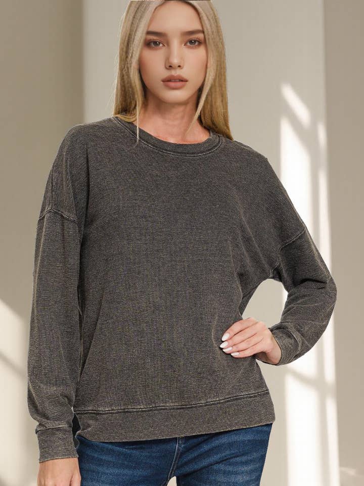 42POPS - Wholesale Sweatshirt - Women's - Washed French Terry Pullover Sweatshirts9