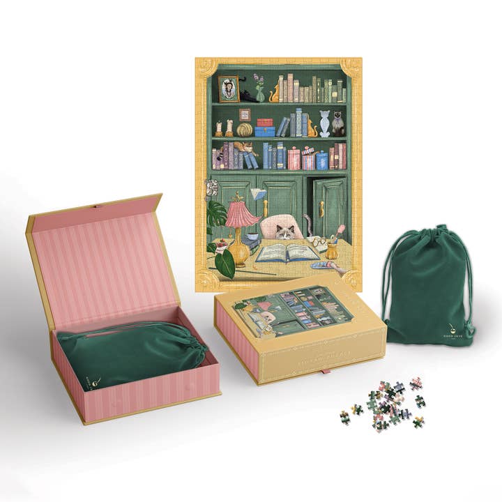 Good Juju Ink - Wholesale Puzzle - Adult - Cat Library Puzzle