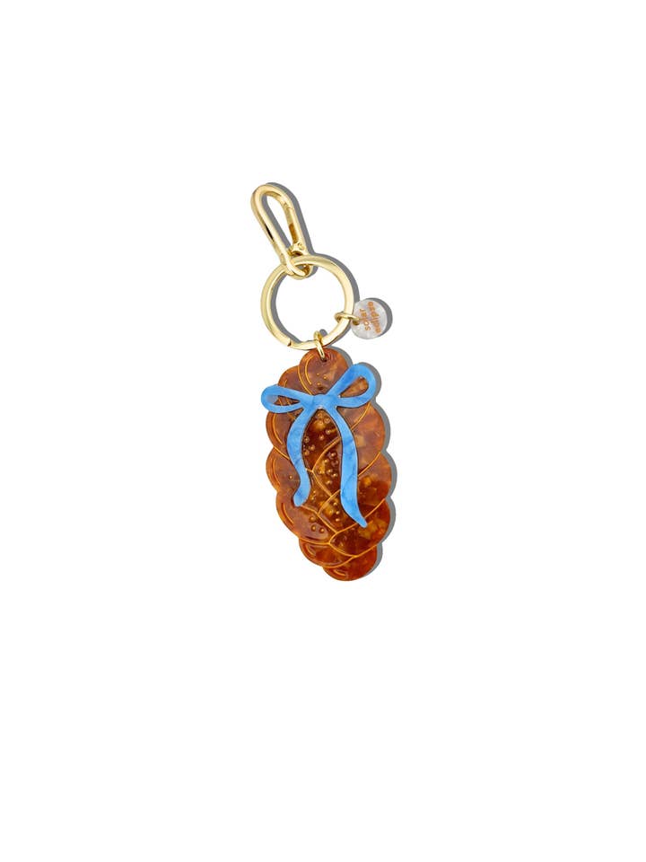 Hand-painted Bow Challah Bag Charm + Keychain for wholesale by Solar Eclipse