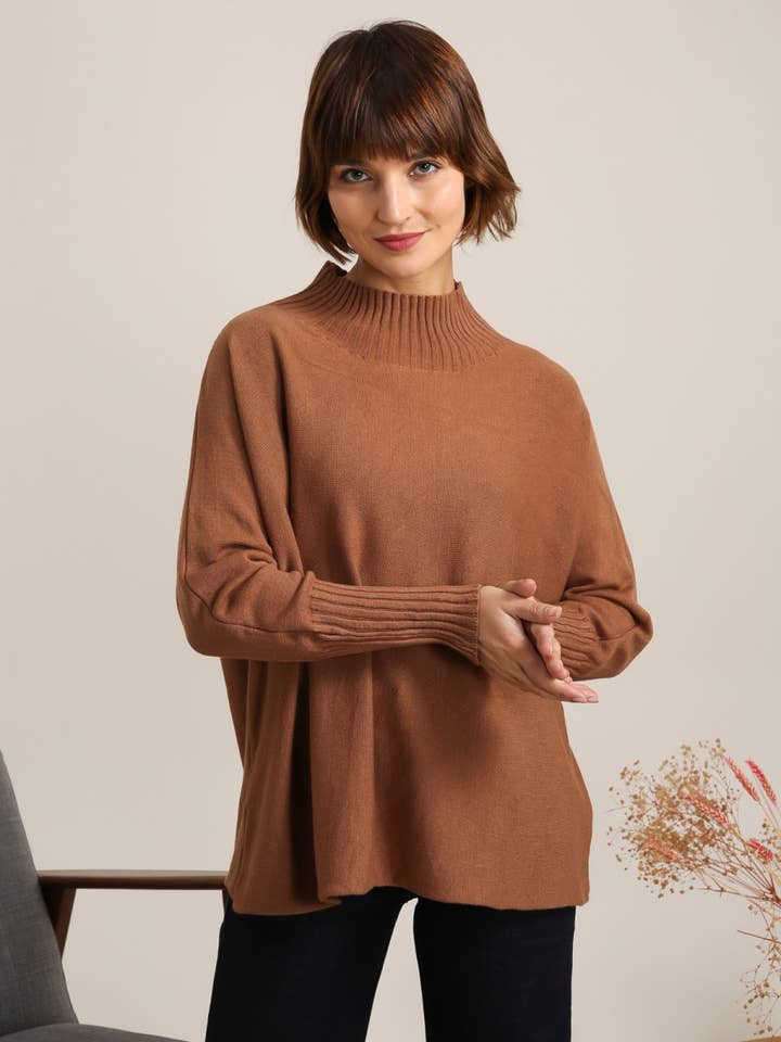 High neck sweater REF. 6123 for wholesale by LÉA & LUC