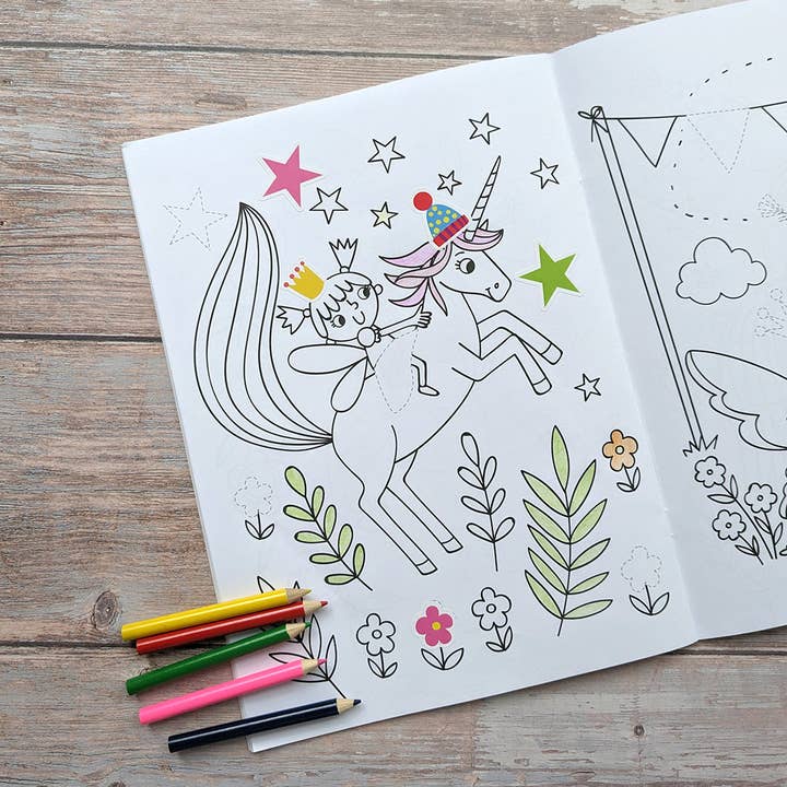 Robert Frederick Ltd - Wholesale Coloring & Activity Book - Kids & Baby - Dress Me Up Colouring & Activity Book - Unicorns1