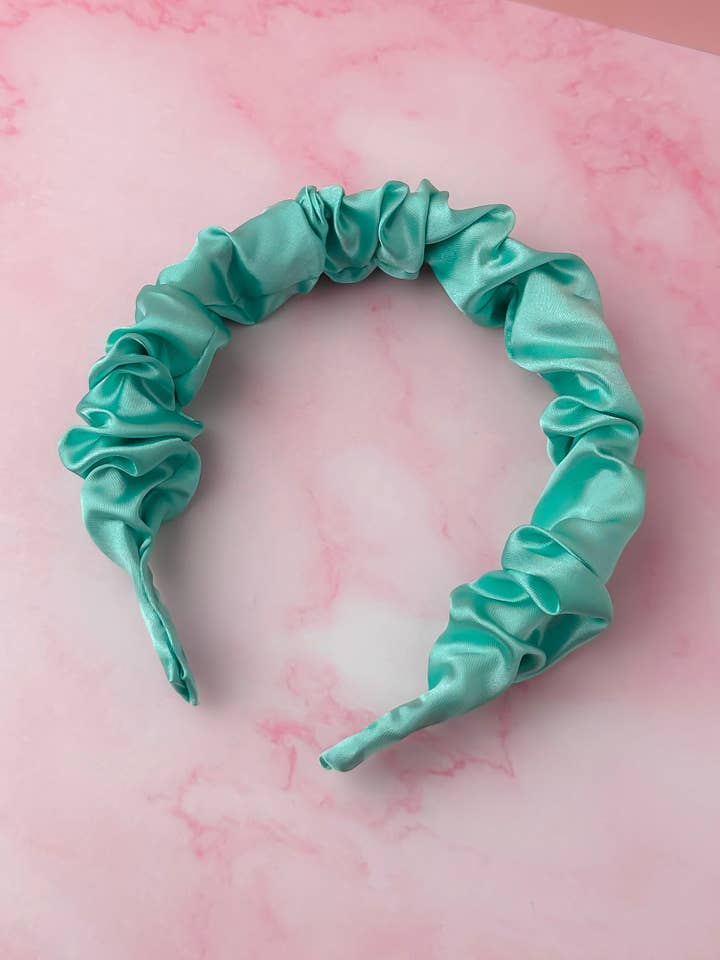 Mint - Mint Satin Scrunchie Hårband för wholesale av ThatsSewLauraUk