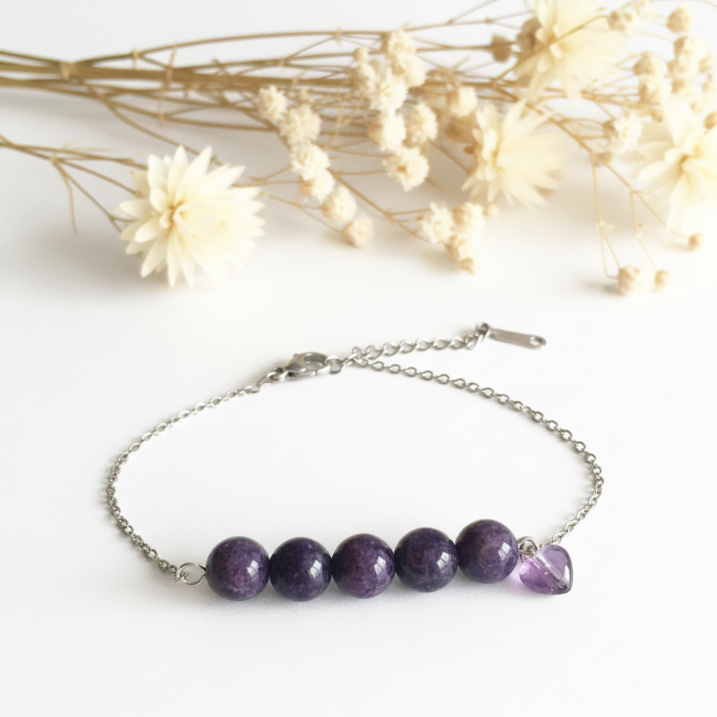 Produtos Namasté - Wholesale Beaded Bracelet - Amethyst Stone Bracelet0