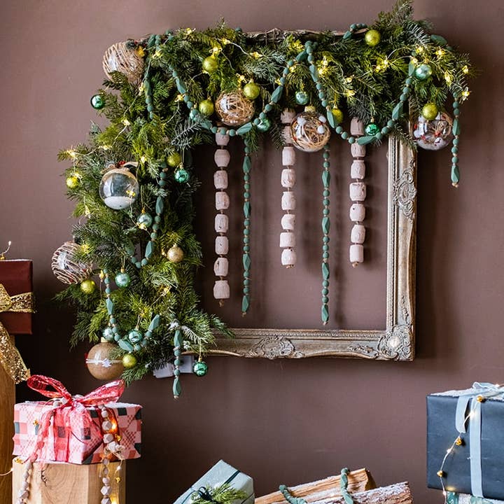 Rustic Reach - Wholesale Curtain Tieback - Wood Beaded Cord Curtain Tiebacks DIY Door Curtain 47" Long4