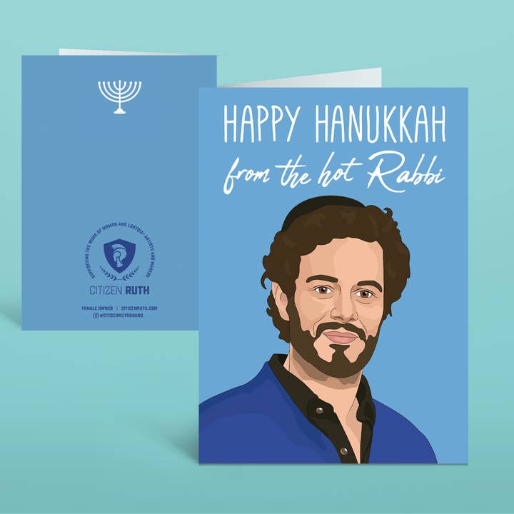 Citizen Ruth - Wholesale Hanukkah Card - Hot Rabbi Hanukkah Greeting card