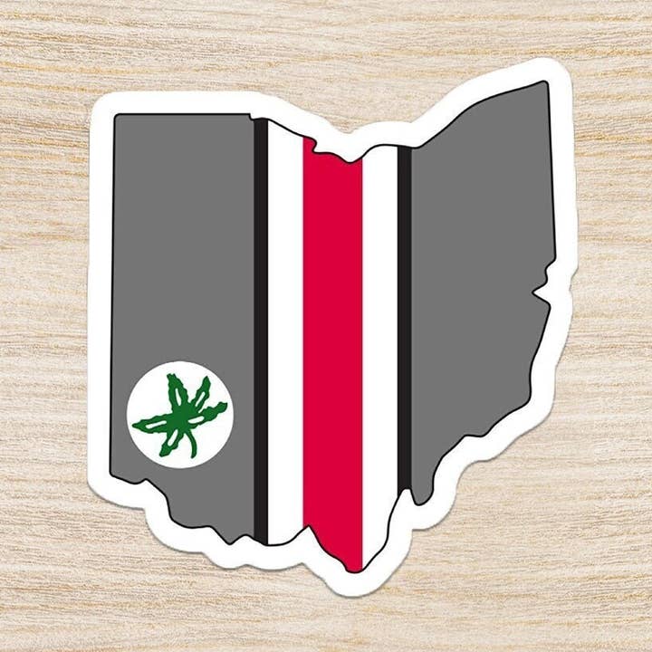 Large Ohio Football Helmet Sticker for wholesale by DoubleTake Designs