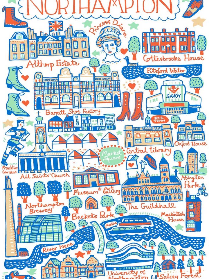 Northampton-tryck och kort för wholesale av Julia Gash