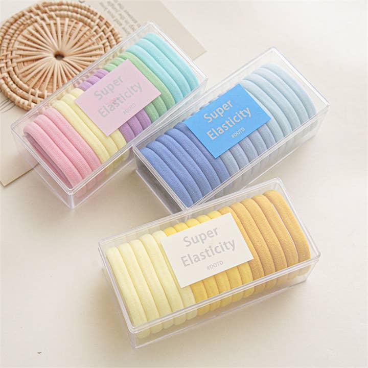 ACCITY - Wholesale Hair Tie - 15PCS/BOX SUPER STRETCHY ELASTIC HAIR TIES_CWAHA03359