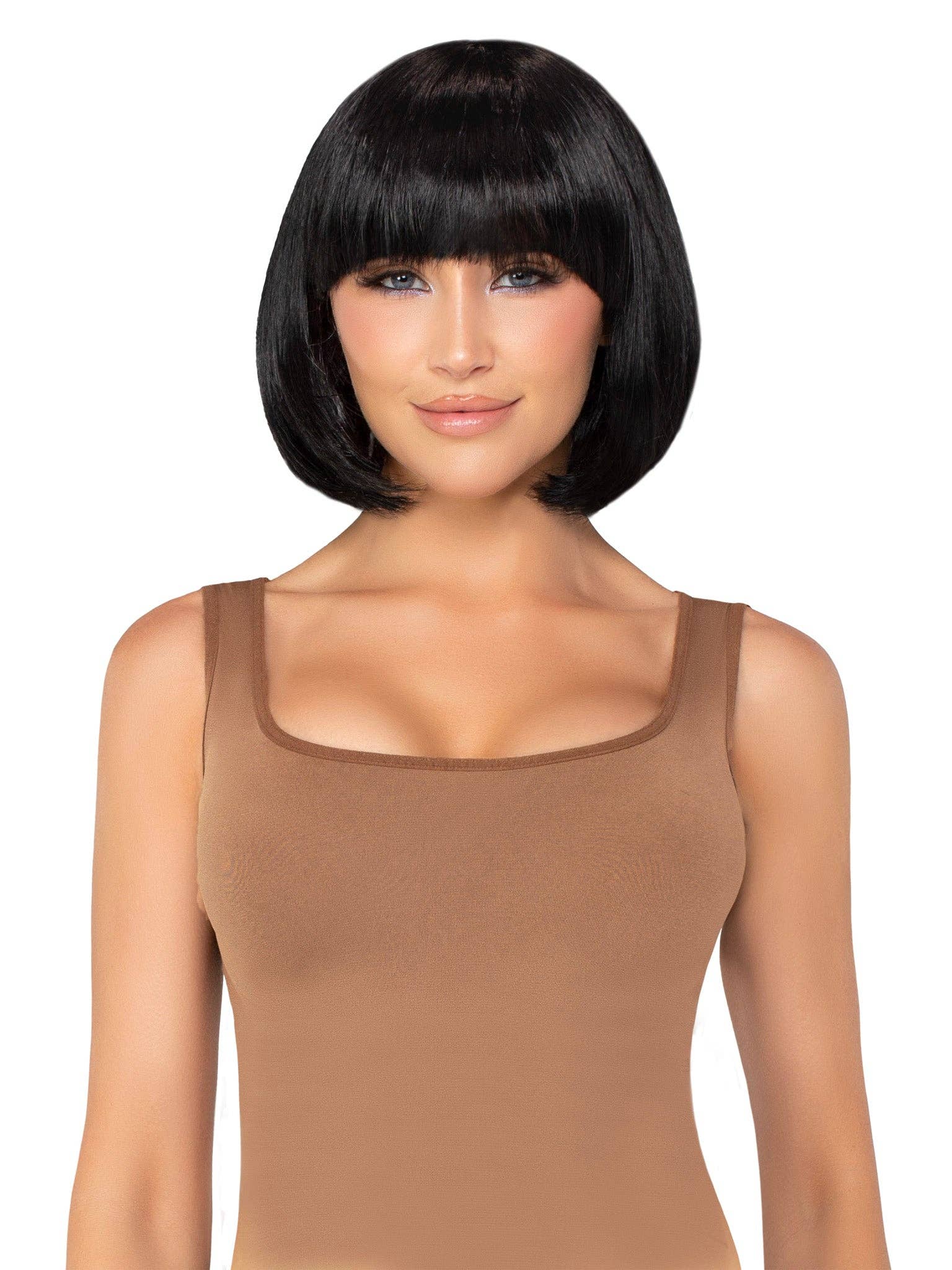 Black 14" Short Natural Bob Wig for wholesale on Faire0