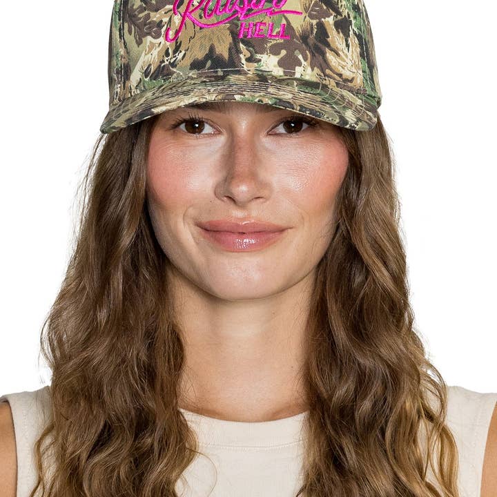 Raisin Hell Camo Snapback for wholesale on Faire2