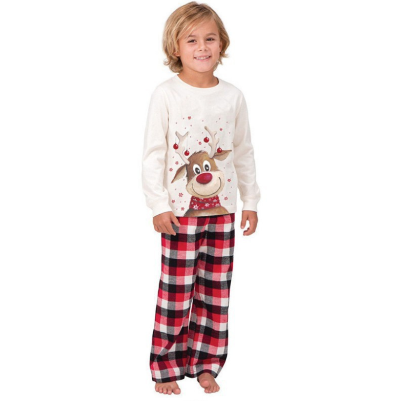 Pajama Village – wholesale Sleepwear set – Unisex – Reindeer Print Matching Family Christmas Pajamas4