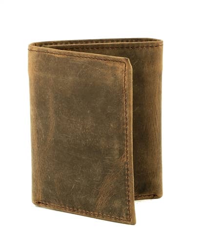 Leather Impressions Inc - Vendita all'ingrosso Portafogli - Uomo - Portafoglio a tre ante in pelle RFID Hunter con finestra identificativa centrale2