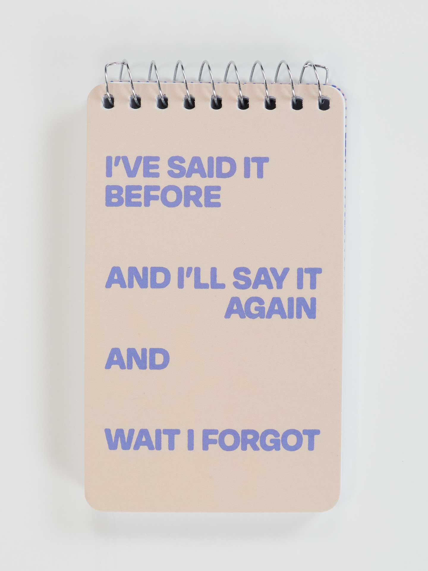 Incognito – wholesale Notebook – PP101 I've Said It Before And I'll  3x5 Spiral Notebook0