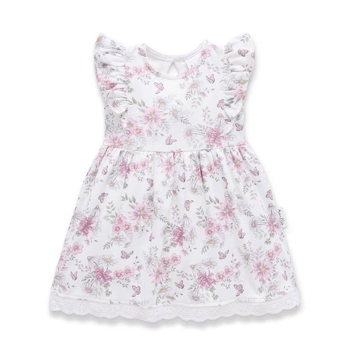 Daisy Blomstret Flæsekjole for engroshandel hos Aster & Oak