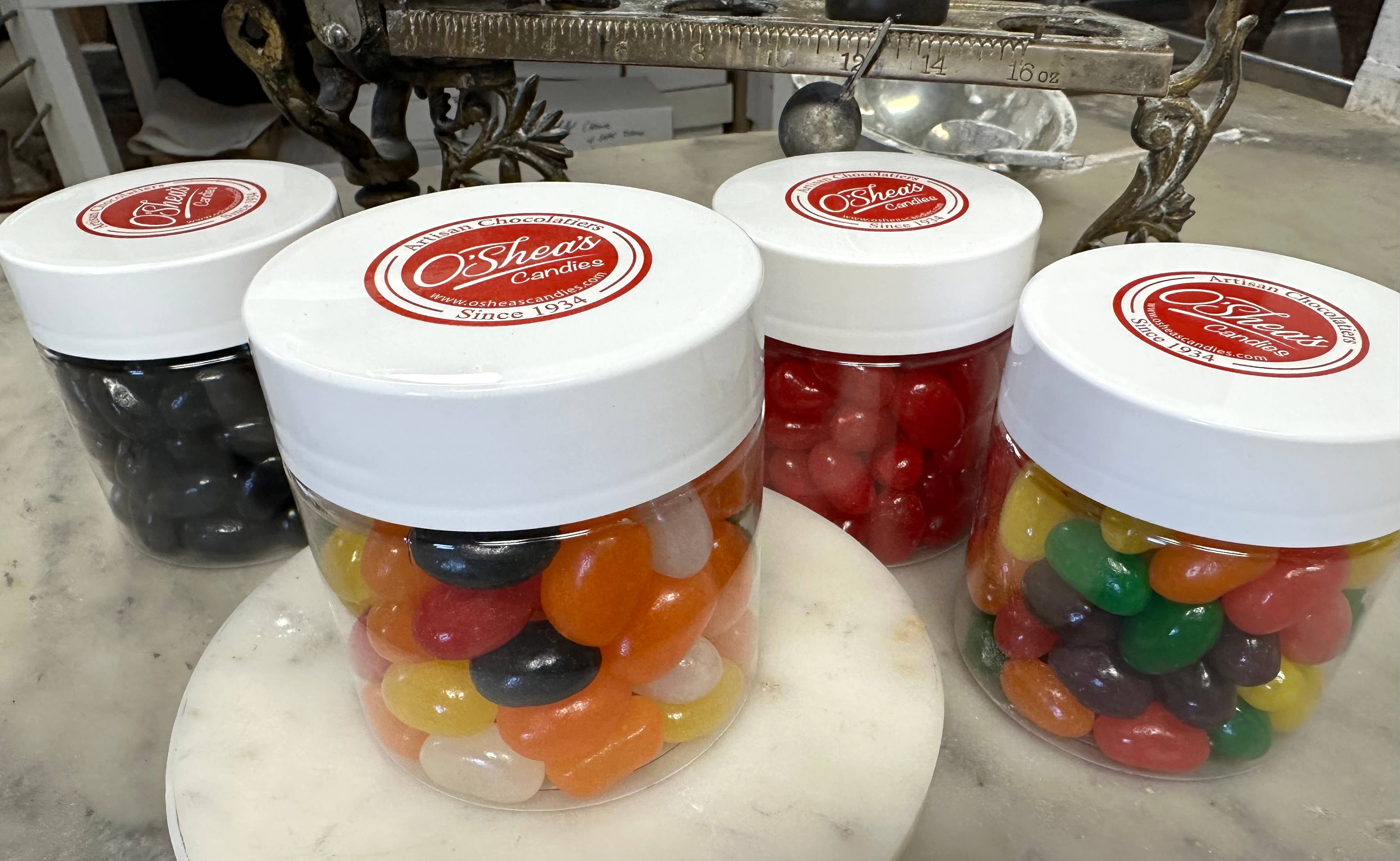 O'Shea's Candies Sweet Shop - Wholesale Gummy - Gourmet Old Fashioned Jumbo Spice Jelly Beans w/Jar 16OZ2