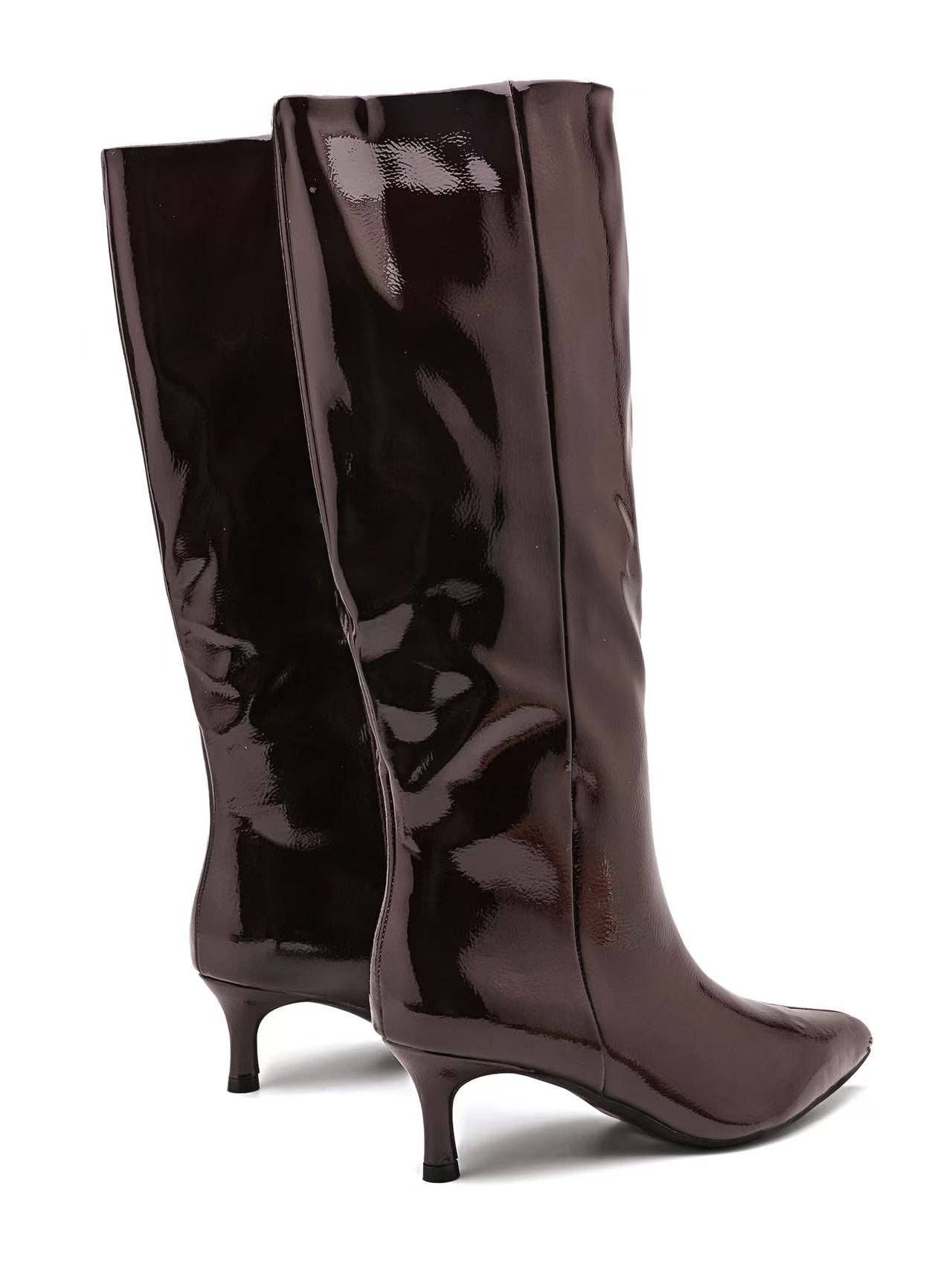 ISABAC - Vendita all'ingrosso Stivali - Donna - Stivali - 5092 Marrone Lucido2