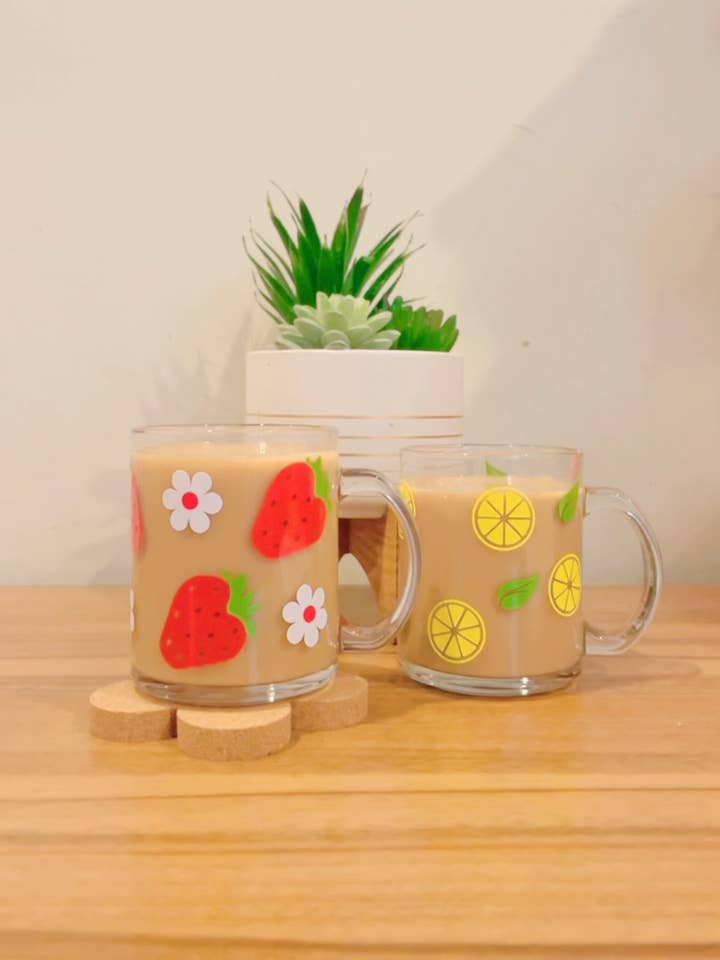 Strawberry klara muggar för wholesale av Pink pretty designs