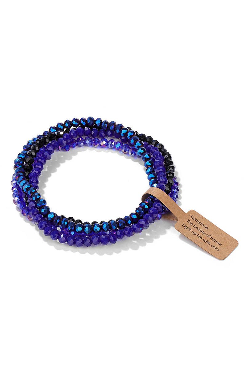 NINEXIS - Vente Parures de bijoux - CWAJE1185_LOT DE 4 BRACELETS EN PERLES DE VERRE8