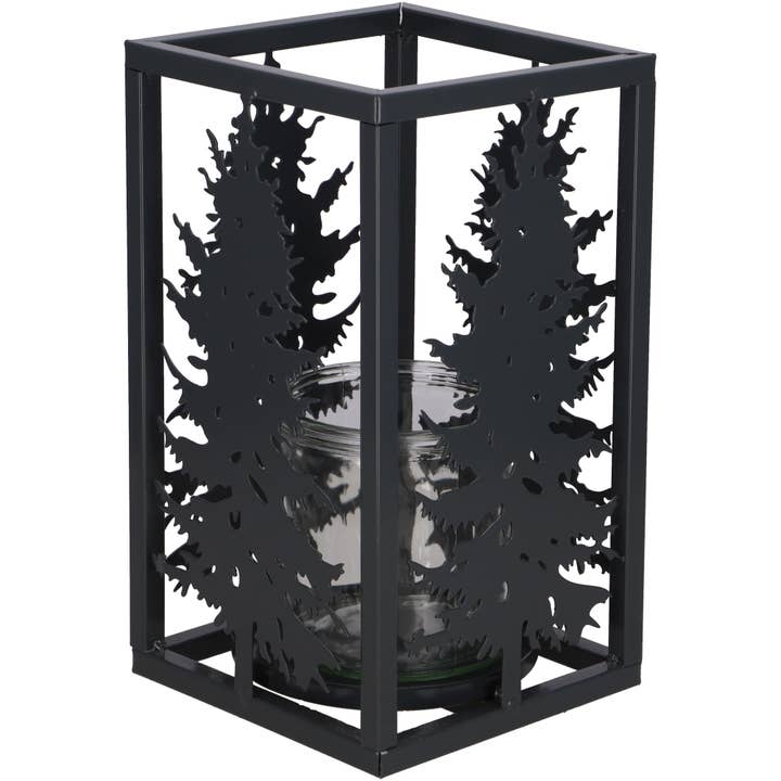 Sirka metal lantern, L14cm, W14cm, H25cm, grey for wholesale by Vosteen