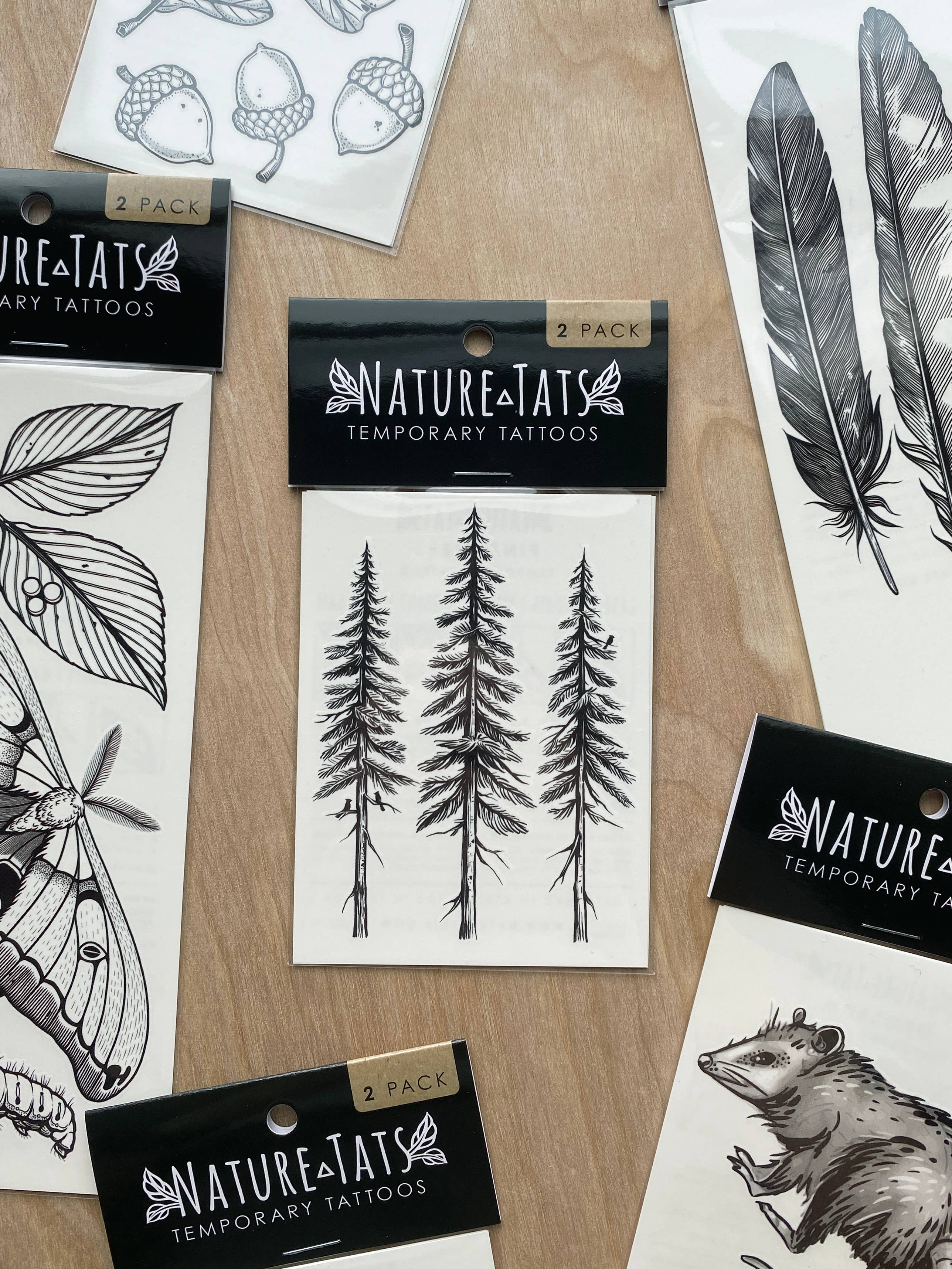 NatureTats - Vente Tatouages temporaires - Tatouage temporaire sur les pins1