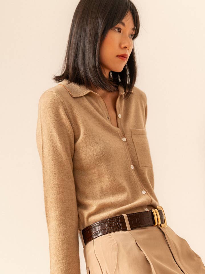 Denis Cashmere Cardigan for wholesale by Bel Cashmere S.C.