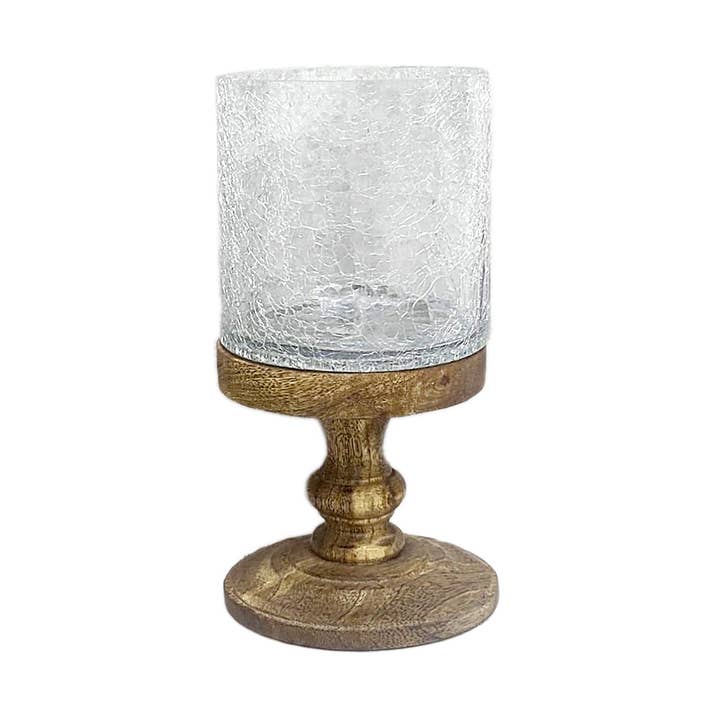 Small Hurricane Glass on Stand for wholesale by WT Collection