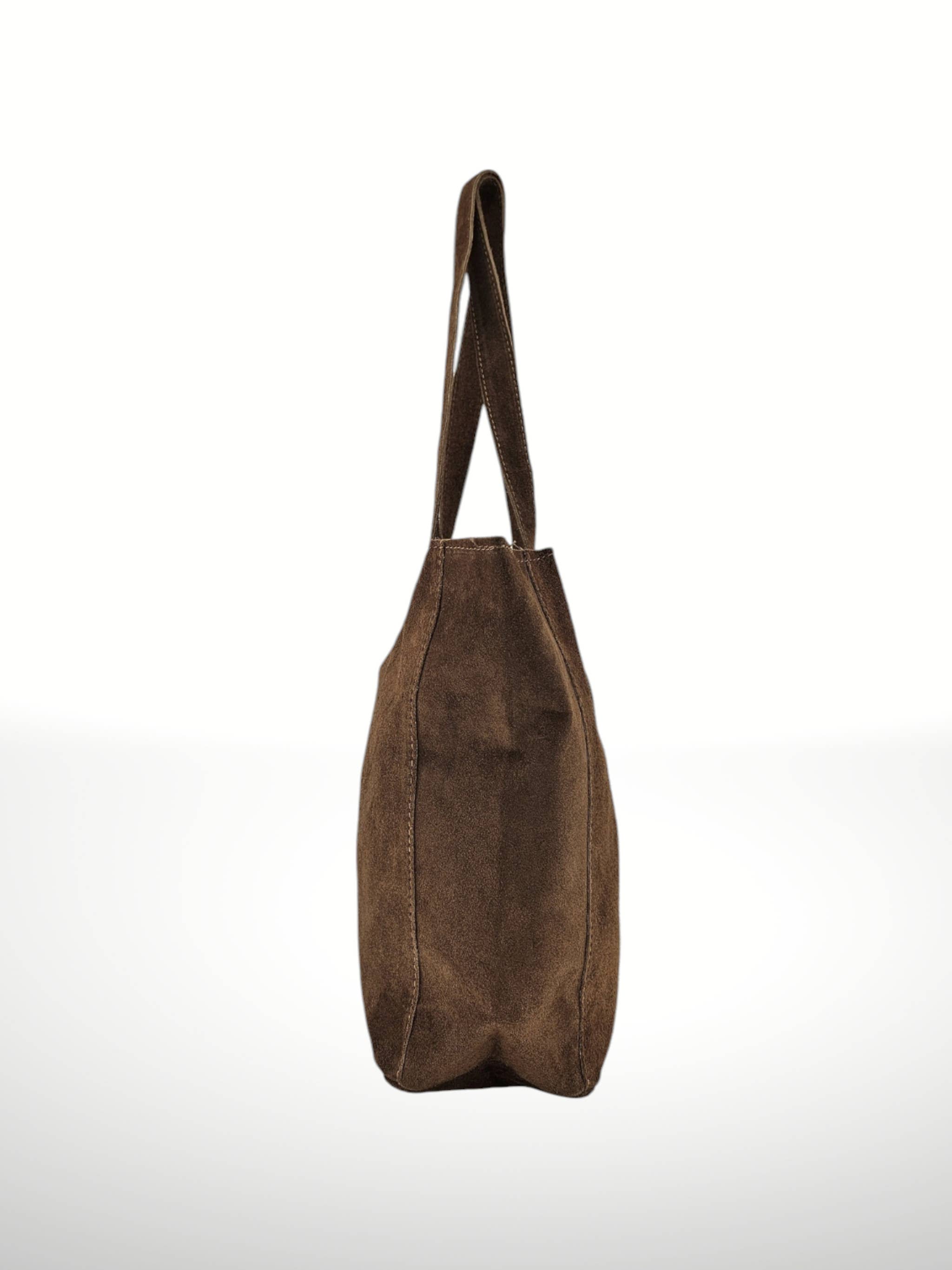ITALIAN'S LEATHER - Wholesale Tote Bag - Women's - Celina Suede Leather Tote Bag 22071226