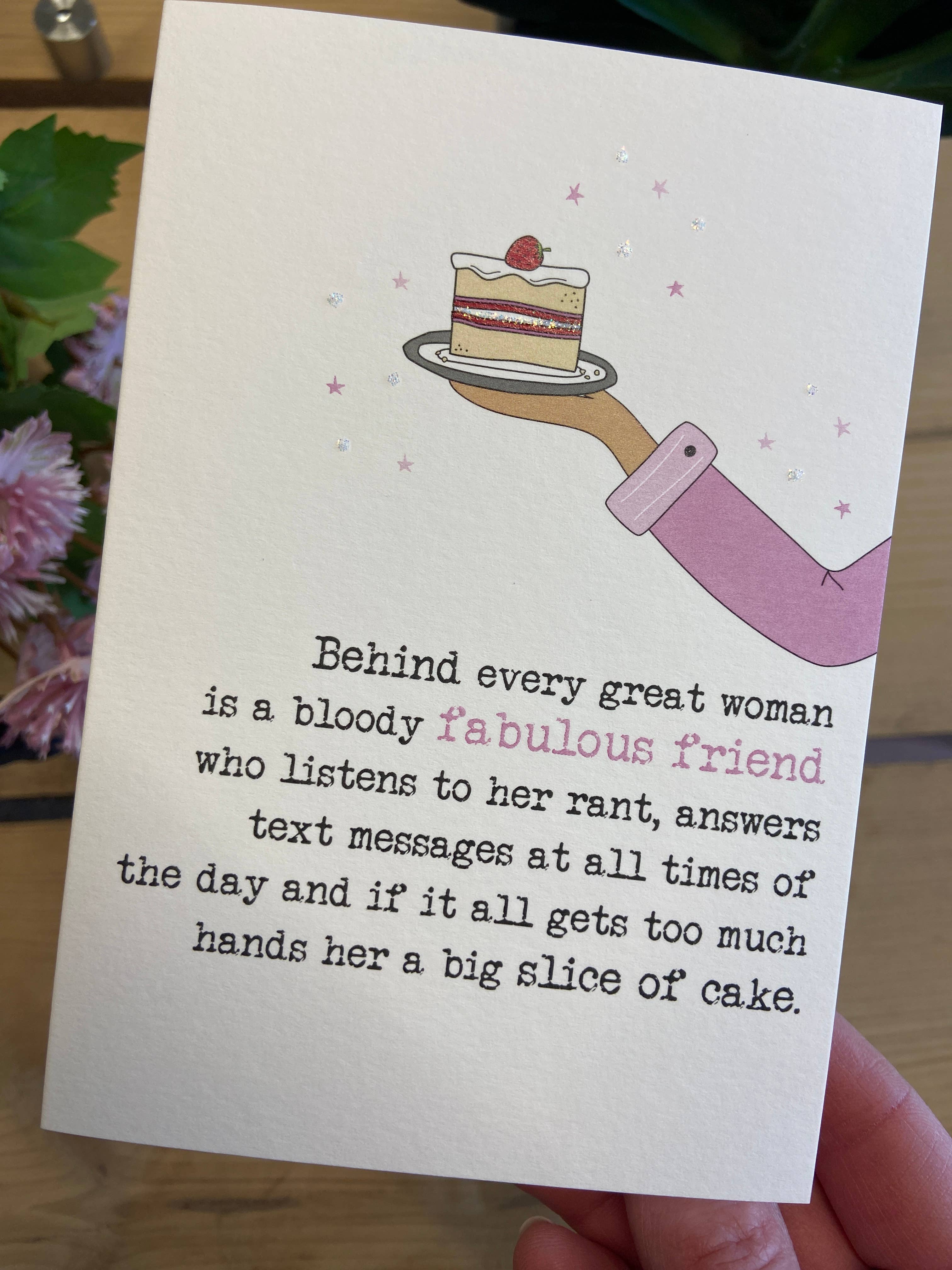 Dandelion Stationery – wholesale Friendship card – Behind Every Great Woman - Friend Greetings Card3