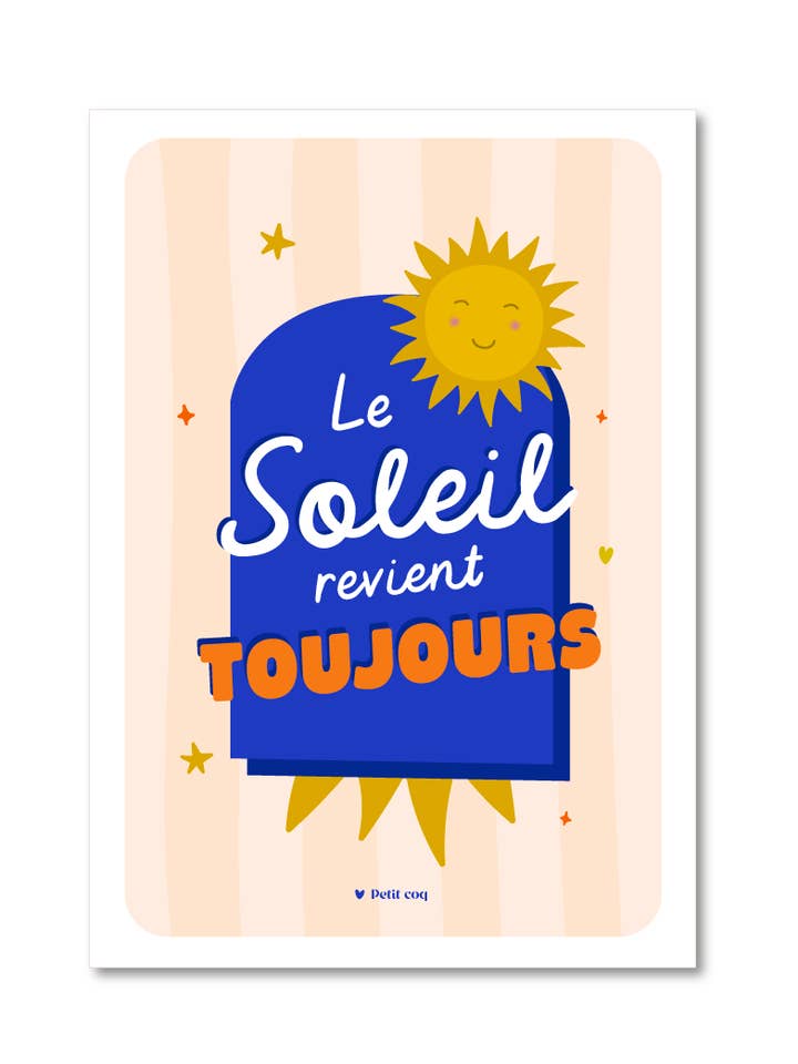 Plakat Solen vender altid tilbage for engroshandel hos Petit Coq