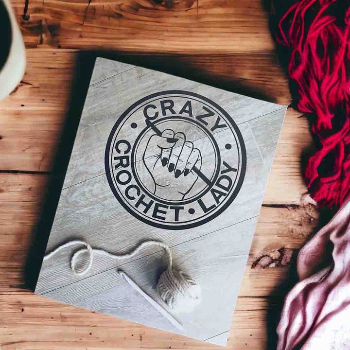 Crazy Crochet Lady Journal Mönster Loggbok, 8x10 Pocketbok för wholesale av Anna B. Shop