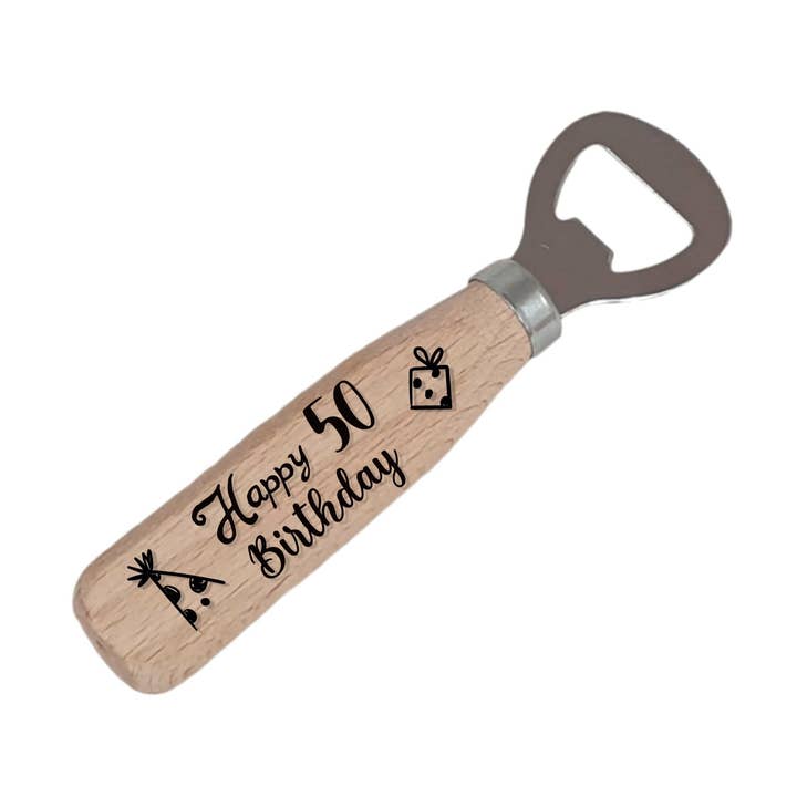 Flasköppnare födelsedag 50 år för wholesale av Bakermat