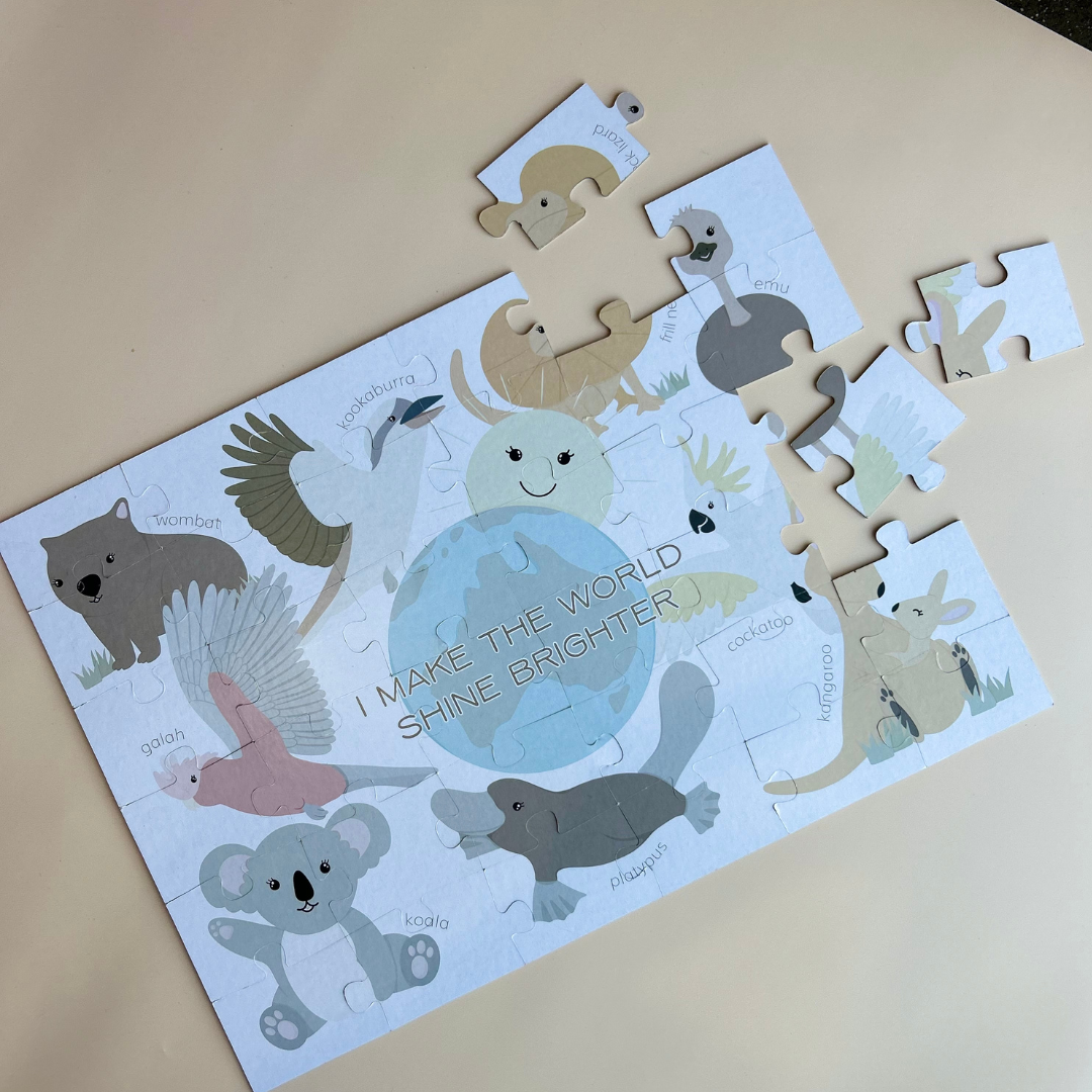 Winnie Parkes - Wholesale Puzzle - Kids - Australian Animals Affirmations Puzzle - Double Sided6