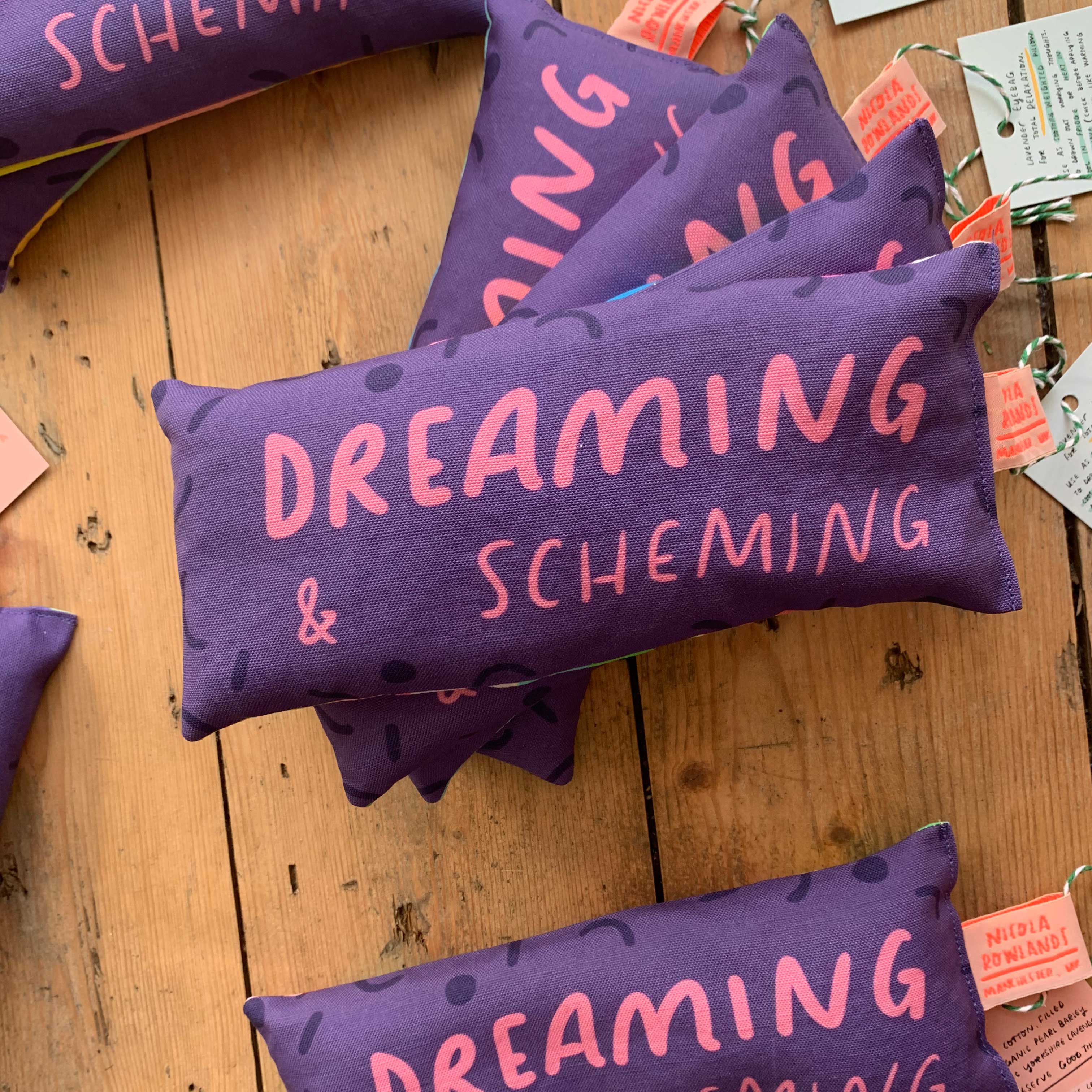 Nicola Rowlands - Wholesale Spa/Therapy Pillow - Lavender eyebag: Dreaming & Scheming2