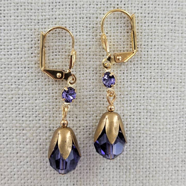 Capped Austrian Crystal Dangle Earring 993 for wholesale by Sadie Green's Jewelry