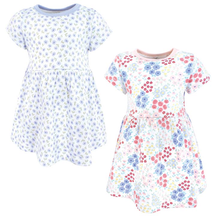 Touched by Nature Organic Cotton Short-Sleeve and Long-Sleeve Dresses, Flower Market for wholesale by BabyVision