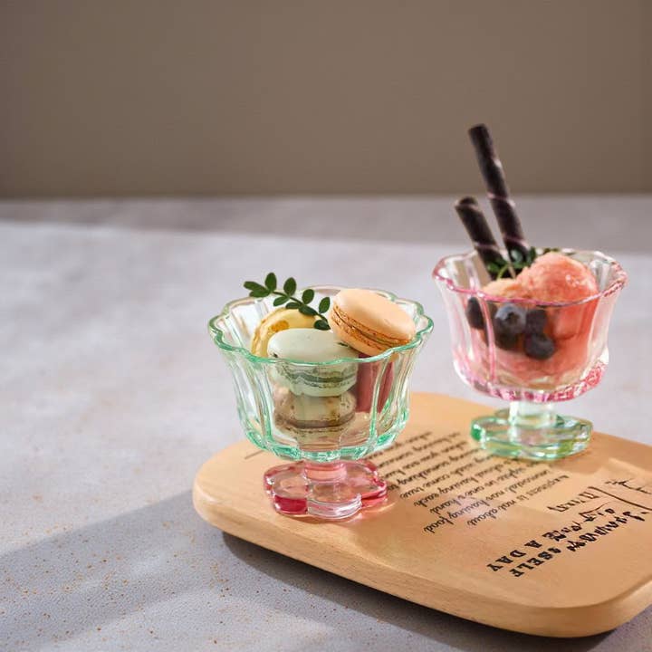 Creative Footed Glass Dessert Cup | Ice Cream, Yogurt Bowl for wholesale by IVORE.GROUP (We cover All Import duty)