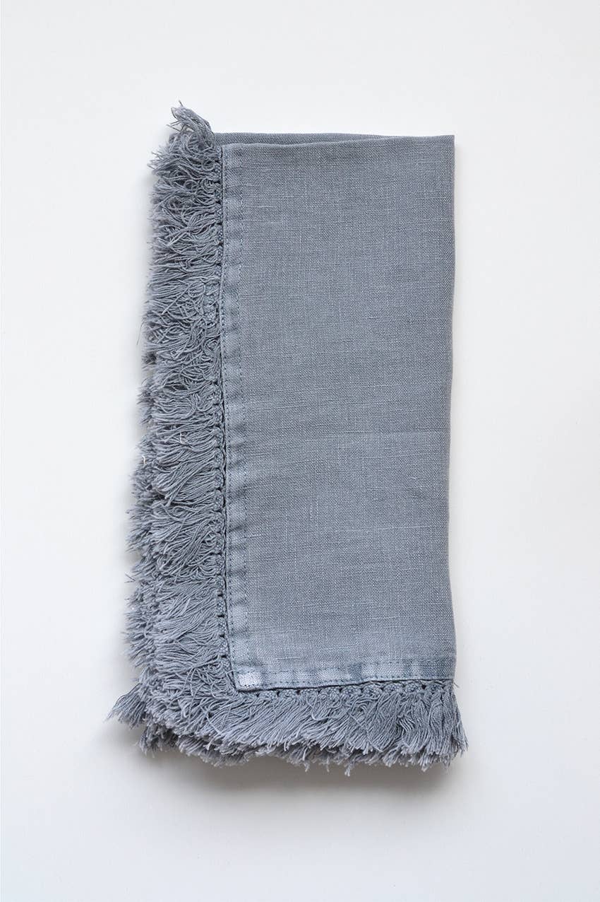 Linen Way Inc. - Wholesale Dinner & Cloth Napkin - Artisan Linen Napkin with Fringed Edges - in 5 colors11