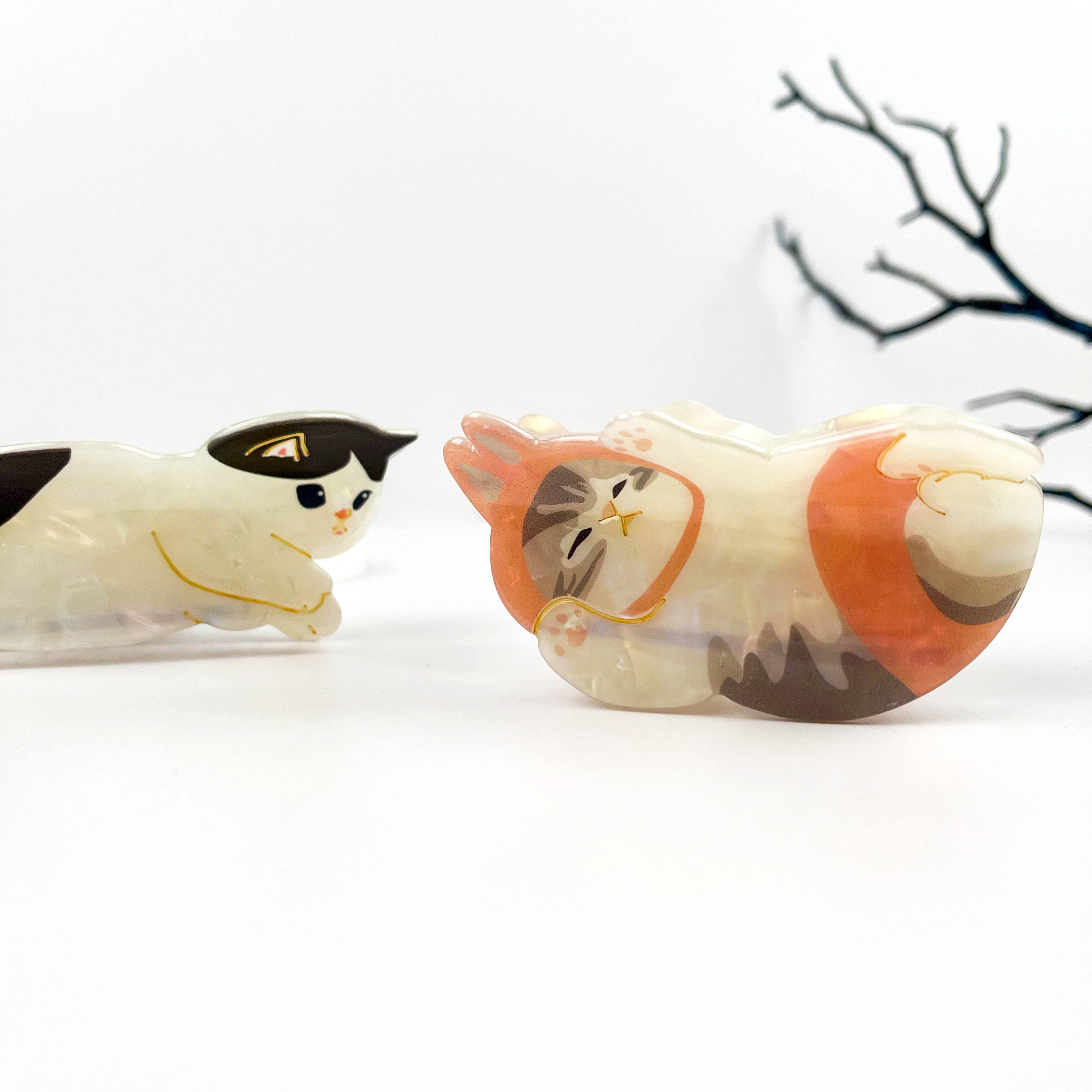 mildstyles - Vendita all'ingrosso Fermaglio per capelli - Donna - Fermaglio per capelli in acetato con gatto pigro - mildstyles5