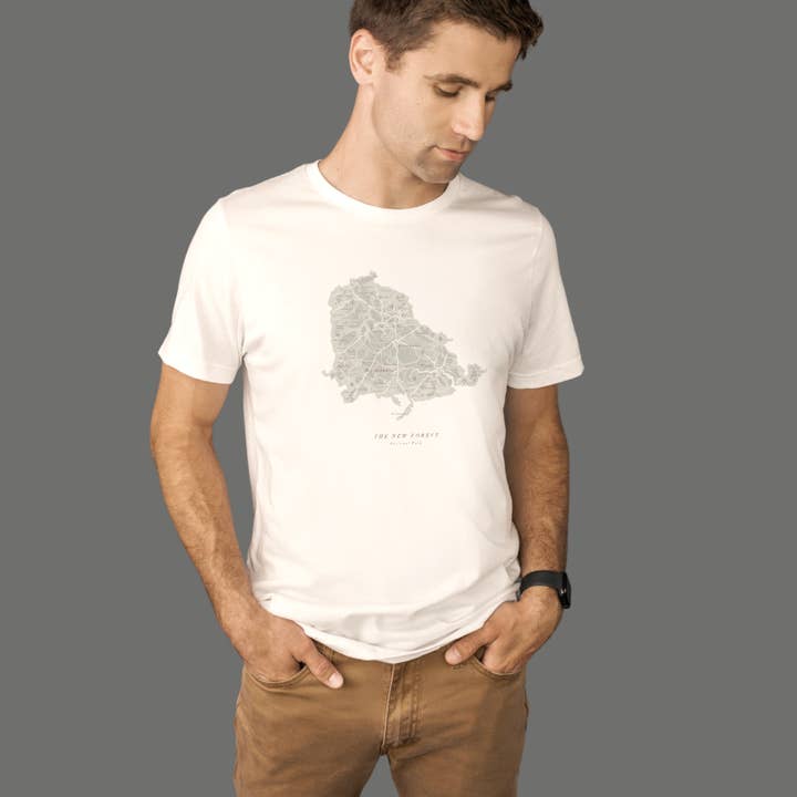 Camiseta de hombre New Forest National Park para venta al por mayor de Britain Illustrated