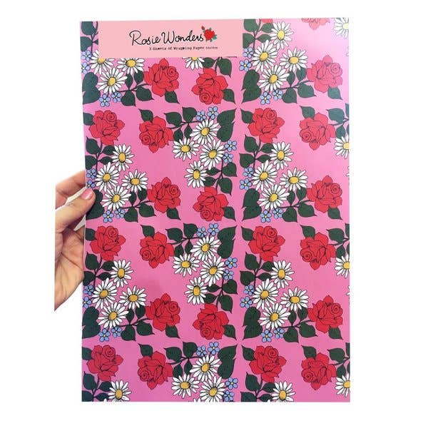 Inpakpapier - Rozen Pak van 3 gevouwen voor wholesale door Rosie Wonders