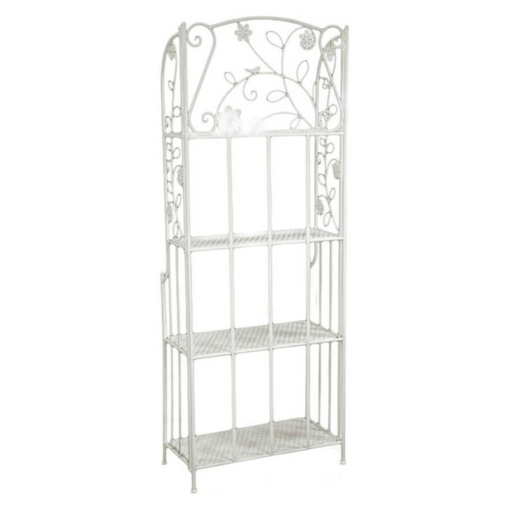 Milena Metal Shelf 4 Tiers White CM59x29h158 for wholesale on Faire
