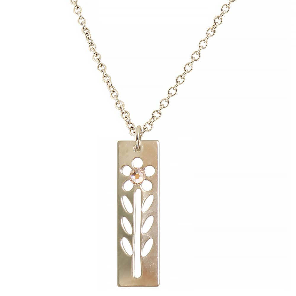 Baked Beads - Vente Colliers à pendentif - Collier Fleur en Cristal Gravé2