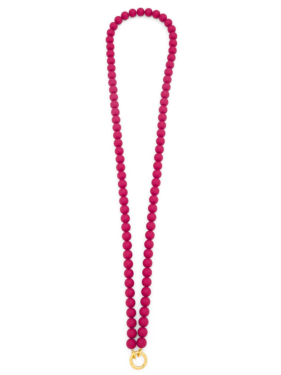 ZENZII Jewelry - Wholesale Beaded/Pearl Necklace - Matte Resin Beaded Crossbody Phone Lanyard26